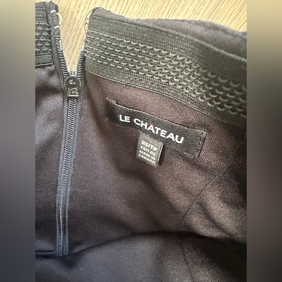 Le Chateau Blue and White Strapless Sheath Cocktail Dress - Picture 3 of 3